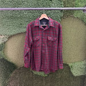 Vintage Pendleton  Plaid Wool Flannel Medium